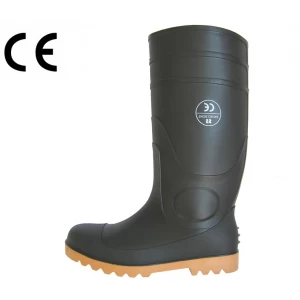 Heavy duty construction pvc rain boots with nitrile sole