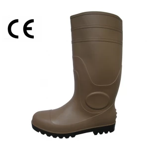 CE corte alto botas de lluvia de plástico estándar