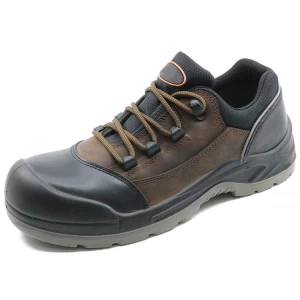 N0141L Leather construction site steel toe cap work shoes safety