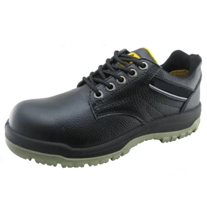 New style low cut genuine leather PU sole working safety shoes