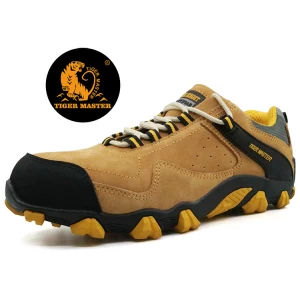 RB1093 suede leather rubber sole CE steel toe cap stylish sport safety shoes