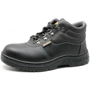 Zapatos de trabajo de seguridad de cuero negro barato RB1200 puntera de acero