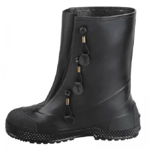 SC001 slip resistant water proof chemical proof black PVC overshoes for mountain jungle