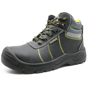 SD3040 저렴한 검은 가죽 강철 발가락 산업 신발 안전