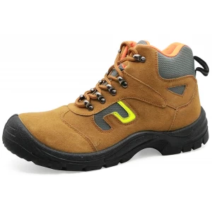 SD3063 zapatos de seguridad de trabajo de interior de cuero de gamuza barato puntera de acero