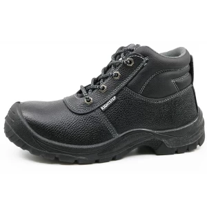 SD5002 Black leather steel toe industrial esd safety shoes qatar