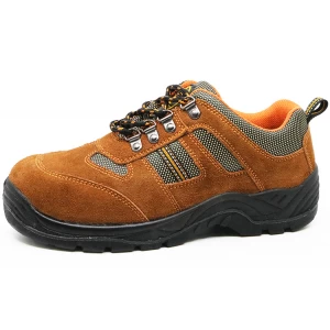 SD5003 non slip suede leather cheap safety shoes for workshop