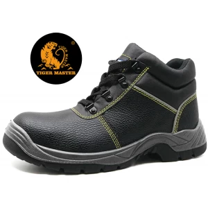 SD5050 Sapatos de segurança industrial de biqueira de aço resistente ao óleo preto para o trabalho