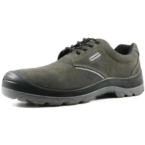 SJ0200 Zapatos de seguridad para trabajo en interiores de gamuza gris con puntera de acero