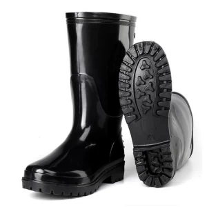 SQ-501B botas de lluvia con purpurina pvc para hombres de jardín no seguros para el trabajo