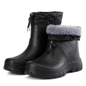 SQ-901L anti slip water proof keep warm men ankle winter eva rain boots work