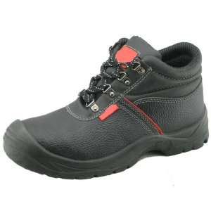 Steel toe and steel plate buffalo leather industrial work shoes