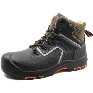 TC002 slip resistant steel toe cap leather safety boots for men
