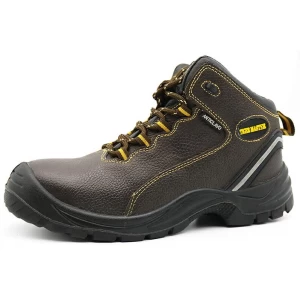 TM2003 Brown steel toe puncture proof leather lining industrial safety shoes Republic of Chile