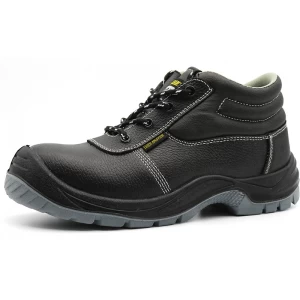 TM2006 Zapatos de seguridad laboral antideslizantes con punta de acero antideslizante resistente a los ácidos al aceite negro
