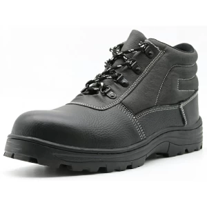 TM2012 Oil acid resistant genuine leather steel toe prevent puncture mining safety boots