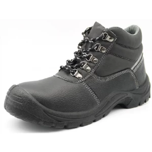 TM3010 Antideslizante a prueba de aceite previene pinchazos hombres zapatos de seguridad de cuero puntera de acero