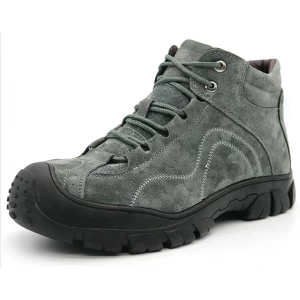 TMC4005 Zapatos de seguridad de invierno con forro de piel con punta de acero de cuero de cerdo resistente a la abrasión por aceite