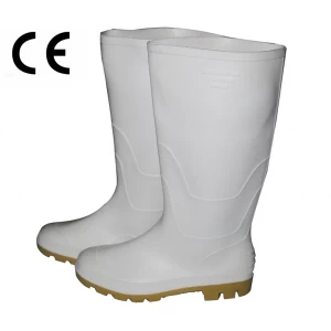 White food industry lightweight pvc work rain boots