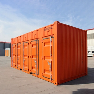 Design of shipping container for storage in the form of lock lever door