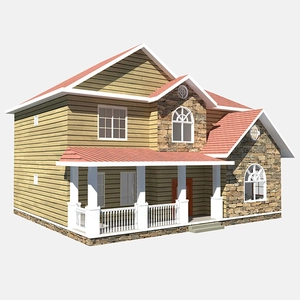 Villa Mewah - (QB32) Pelan Ekonomi Villa Hidup Popular China dengan Berkualiti Tinggi