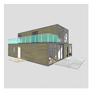 Residential - (Heya-4X02) China Supply Luxury Living Container 2 Floor House Optional Exterior Decoration