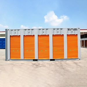 Shipping Box In The Form Of A Rolling Door Is Designed For Storage