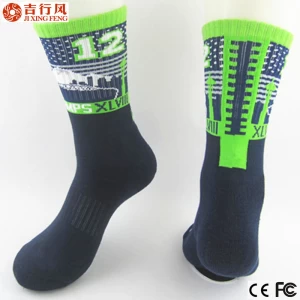Meias de desporto com terry confortável e dedo do pé sem costura, fabricados na China