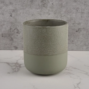14oz Walang laman na Natatanging Matte Green Ceramic Candle Jars