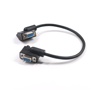 90 graden haakse RS232 DB9 mannelijke naar DB9 vrouwelijke kabel