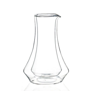 Garrafa de café de parede dupla grande 20 onças feita à mão em vidro borosilicato