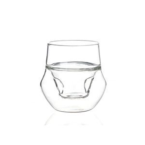 2 Unzen hohe hitzebeständige Glastasse aus Borosilikatglas, wärmeisolierende, doppelschichtige Kaffeetasse