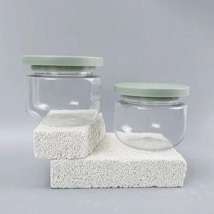 250ml 8oz PET Green Cosmetic Body Scrub Shea Butter Cream Jar