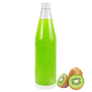 Bottiglia di succo di plastica rotonda personalizzata da 16 once 500 ml Bottiglia monouso per bevande con succo di tè al latte in PET trasparente con tappo a vite