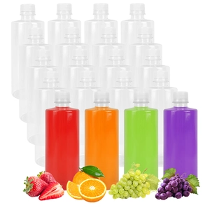 Bottiglia per bevande rotonda usa e getta in plastica PET trasparente personalizzata da 500 ml con tappo a vite per succo