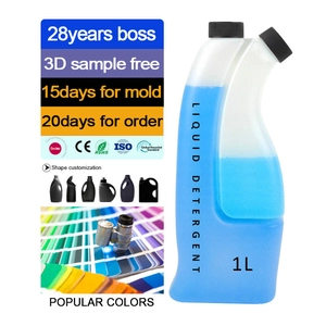 Empty 1L Big Clear for Laundry Detergent Liquid Soap Packaging Plastic HDPE Bottle for Laundry Detergent Liquid