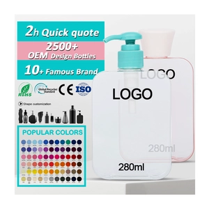 Hurtownia luksusowych 280 ml żelu pod prysznic, szamponu, odżywki, kosmetycznego balsamu do ciała, płaskiej, kwadratowej plastikowej butelki z pompką