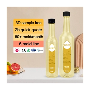 Niestandardowe wysokiej jakości 30% 50% 100% PCR PET długa szyja 520 ml 750 ml plastikowa butelka na wino kształt plastikowa butelka