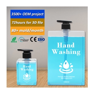 Bottiglia di plastica vuota personalizzata per disinfettante per le mani con pompa per lozione CE IOS MOQ basso PETG 250ml 1000ml