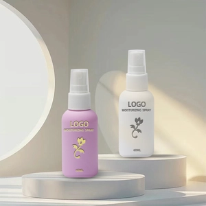 豪华化妆品乳液霜瓶 30 毫升定制徽标印花哑光柔软触感 PET 塑料喷雾瓶