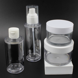 Luksusowe 90ml 110ml PET gruba ścianka plastikowa butelka z pompką pusta 50ml 100ml słoik na krem ​​zestawy opakowań kosmetycznych