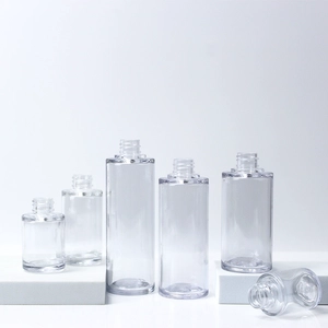 20 ml-130 ml przezroczystej butelki PET o grubych ściankach, plastikowej, pustej butelki z pompką do kremu, zestaw opakowań kosmetycznych