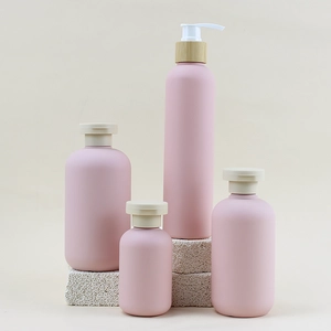 Heißer Verkauf 110 ml 230 ml 280 ml 310 ml HDPE Kunststoff Leere Shampoo Lotion Haar Conditioner Flasche mit Bambus Pumpe