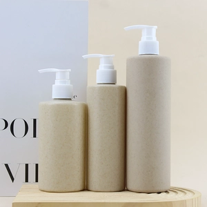 Großhandel umweltfreundliche 250 ml 300 ml 400 ml biologisch abbaubare Weizenstrohlotion-Pumpflasche in natürlicher Farbe mit Pumpverschluss
