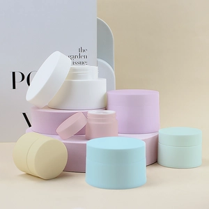 Double Wall PP jars 100ml 150ml Face Hand Hair Skin Care Lotions Dome Lip Scrub Plastic Cream Jar Cosmetic Container - COPY - 78s6gv