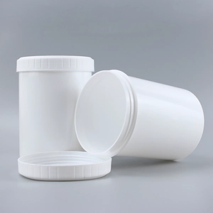 Cosmetic body skin face cream packaging container 250g white pp plastic jar with silver edge - COPY - ooh5fv