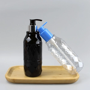 Custom Logo Portable 400ml Empty Clear PET Travel Personal Cosmetic Face Wash Shampoo Conditioner Hair Care Lotion Pump Bottle