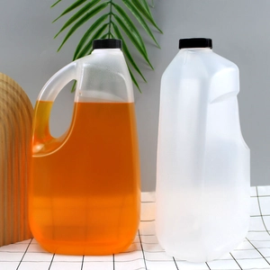 Custom OEM 2L Translucent PP Durable Chemical-Resistant Laundry Detergent, Dish Soap & Industrial Cleaning Liquid Container Bulk Storage Bottle