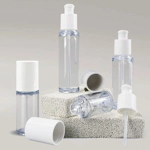 PET Transparent 90ml 100ml 130ml 150ml Cosmetic Makeup Remover Face Skin Toner Lotion Pump PLastic Bottle