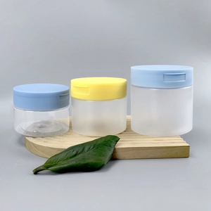 200ml 300ml 350ml Frosted PET Cosmetic Jar with Tweezers